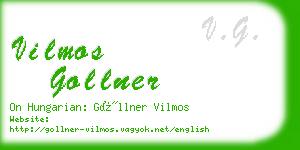 vilmos gollner business card